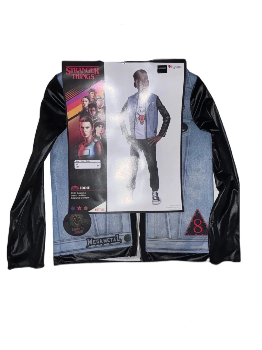 Stranger Things Eddie Hellfire Club Jacket Costume Cosplay Child M (8) - Picture 5 of 14